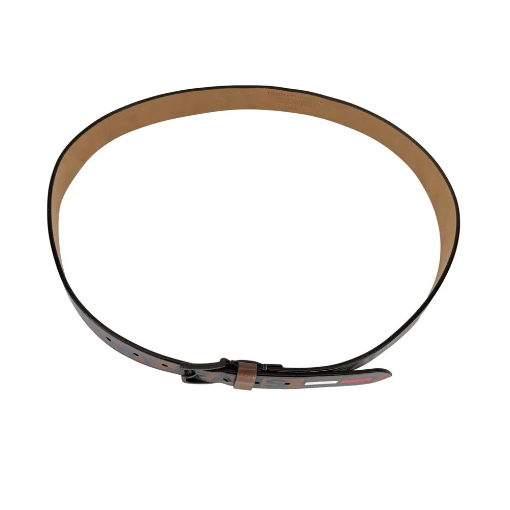 Tommy Hilfiger Tommy Jeans Logo‎ Belt Mens Large L 38-40 Brown Streetwear Y2K